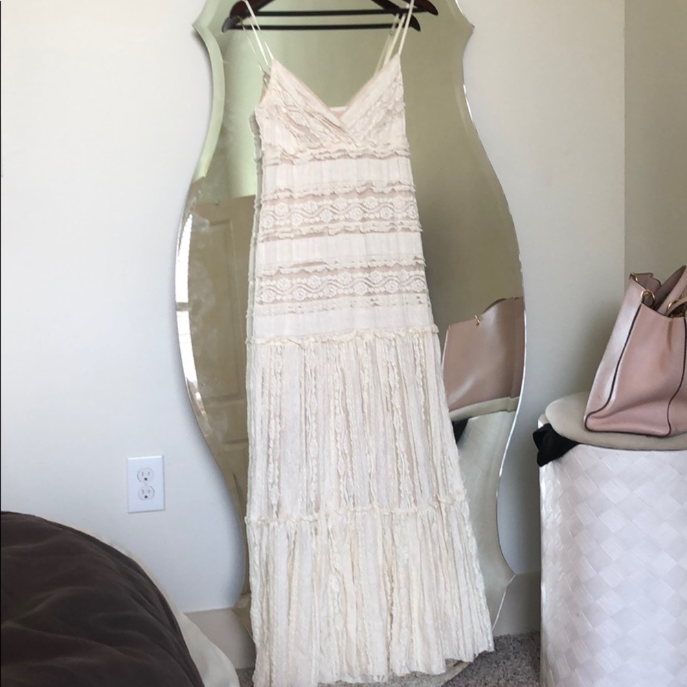 Free people boho maxi dress. Lace